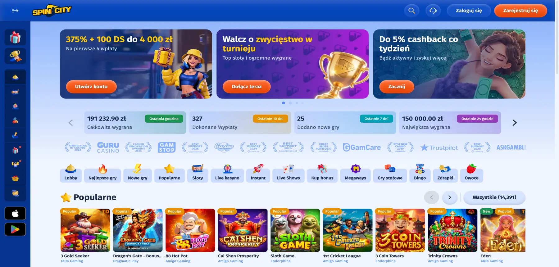 Strona główna kasyna online Spincity